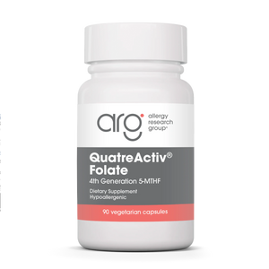 A Supplement container with the Name QuatveActive Folate by Allergy Research Group.