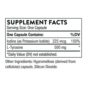 Ingredients including Iodine, Potassium Iodide, l-Tyrosine.