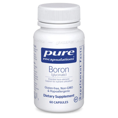 A Supplement container with the name Boron (glycinate) by Pure Encapsulations.