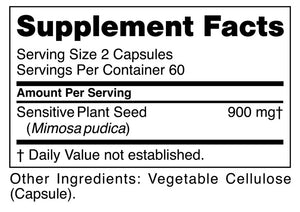 Supplement facts for Para 1 120c listing ingredients including Mimosa extract