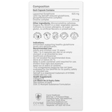 Ingredients: Liposomal Glutathione 625mg, Choline Complex 375mg. Phosphatidylcholine complex 195mg.