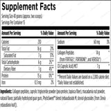 Text describing the ingredients: Collagen Peptides, C8 (Caprylic Acid) MCT.

Collagen peptides, caprylic triglyceride powder (peaprotein, tapioca fiber), macadamia nut powder, natural flavour, partially hydrolyzed guar gum, Phytosweet blend (rebaudioside M, steviol glycosides (from Stevia rebaudiana leaf).