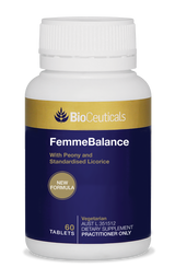 Product bottle image of Bioceuticals Femme Balance with Peony and Licorice.