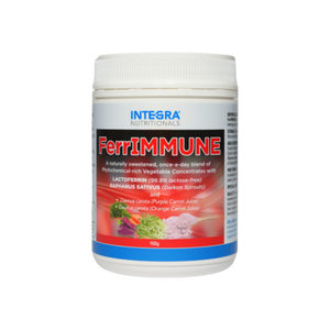 A Supplement container with the name FerrIMMUNE by Integra Nutritionals 