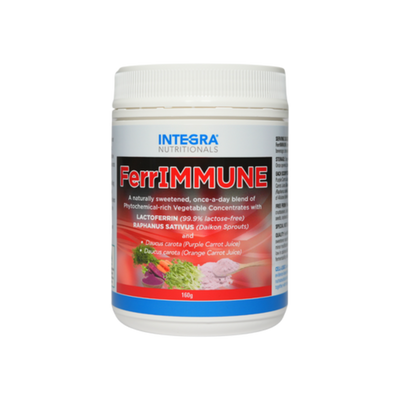 A Supplement container with the name FerrIMMUNE by Integra Nutritionals 