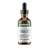 A Supplement bottles with the name MACA Antioxidant/Sexual Health Support by Nutramedix.