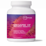 A Supplement container with the name Megapre DF by Microbiome Labs.