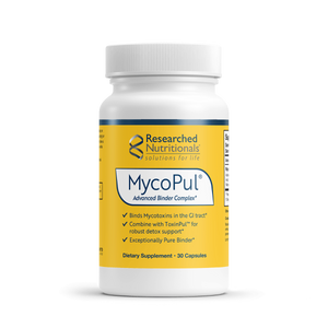 A Supplement container with the name MycoPul (30 Caps) by Researched Nutritionals 