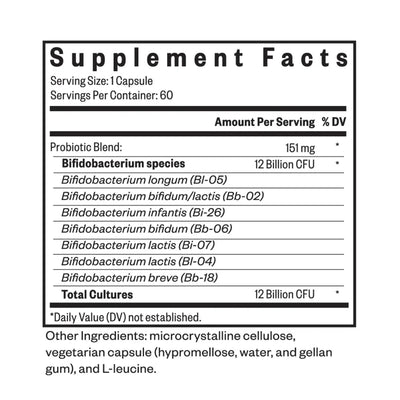 Seeking Health ProBiota Bifidobacterium ingredients