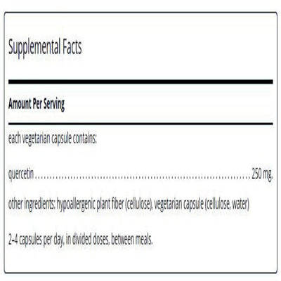 Ingredients: Quercetin 250mg