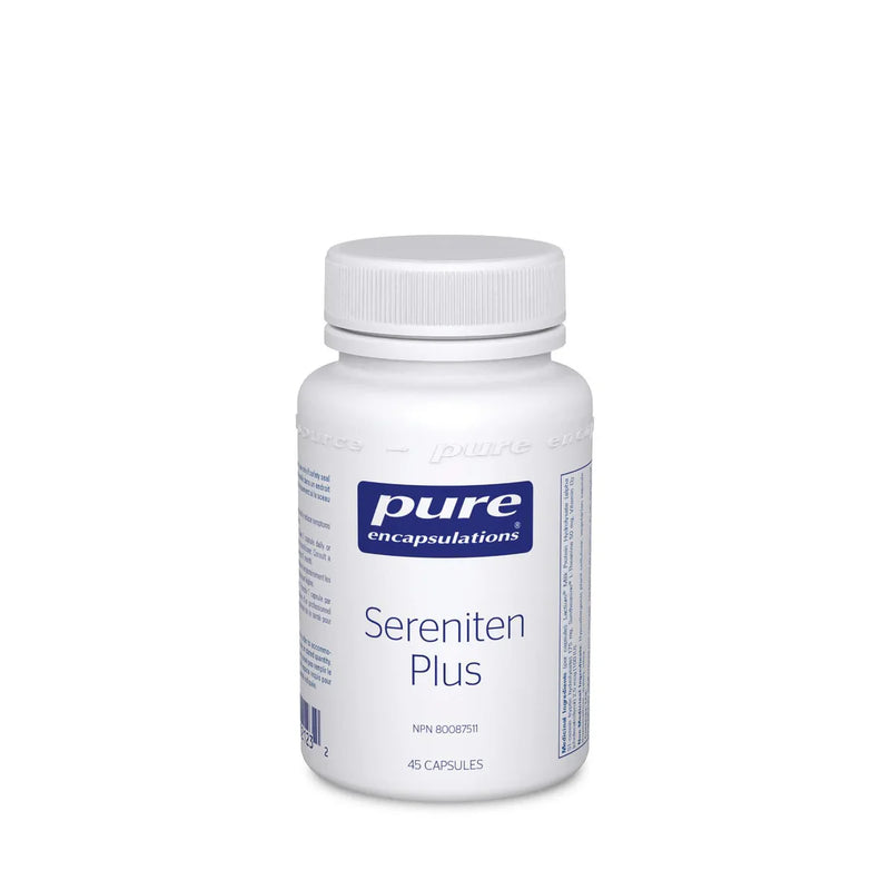 A Supplement container with the name Sereniten Plus by Pure Encapsulations.