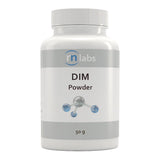 Image of a white supplement bottle that says rn labs DIM powder 50g 