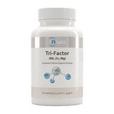 a white supplement bottle that says rn labs  tri-factor b6, Zn,Mg essential cofactor support formula 60 capules 