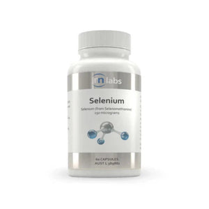 A Supplement container with the name Selenium by RN Labs.