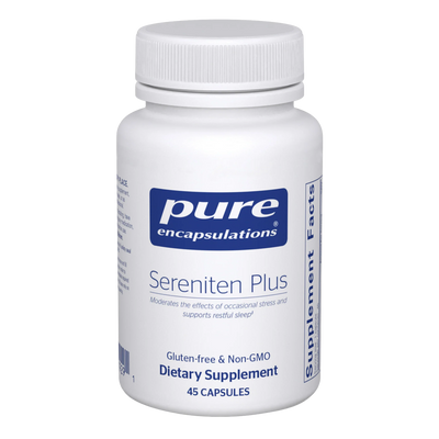 A Supplement container with the name Sereniten Plus by Pure Encapsulations.
