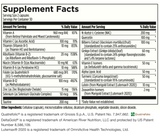 Mold Multi ingredients, 2 capsules
Vitamin A 960mcg RAE, Vitamin C 100mg, Vitamin E 10mg, Thiamin (Vitamin B1) 10mg, Riboflavin (Vitamin B2) 20mg, Niacin (Vitamin B3) 10mg, Vitamin B6 10mg, Vitamin B12 100mcg, Zinc 15mg, Selenium 50mcg, Taurine 200mg, N-Acetyl-L-Cysteine (NAC) 200mg, Quercetin 100mg, Bilberry 100mg, High Gamma Mixed Tocopherols 90mg, Ginkgo Extract 60mg, Alpha Lipoic Acid 50mg, Turmeric 50mg, Green Tea Extract, decaffeinated 50mg, Carotenoid Esters (containing lutein) 10mg, Zeaxanthin 2mg.