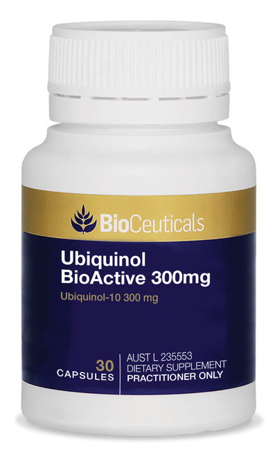 BioCeuticals product image of Ubiquinol-10 BioActive 300mg 30 capsules. 
