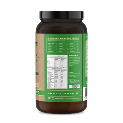 Image of Vital Pea & Hemp Protein Vanilla 500g contents 1200x1200

70% Vital Protein Vanilla, Pure Pea Protein Isolate, Natural Vanilla Flavour, Thaumatin and Monk fruit, 30% Hemp Protein Powder, Aspartic Acid, Serine, Proline, Alanine, Valine, Tyrosine, Histidine, Arginine, Threonine, Glutamic Acid, Glycine, Cystenie, Methionine, Lysine