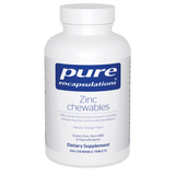 A Supplement container with the name Zinc Chewable Natural Orange flavour by Pure Encapsulations.