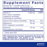 Ingredients: Vitamin C, Calcium, Magnesium, Potassium.
