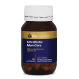 A Supplement container with the name Ultrabiotic Mumcare by BioCeuticals.