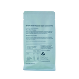 Blue package with text and nutrition information on a white background