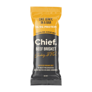 A Supplement bar with the name Chief Beef Brisket (Smokey BBQ)  by Chief Nutrition