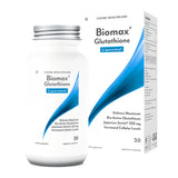 A Supplement container with the name Biomax Glutathione Liposomal by Coyne Healthcare