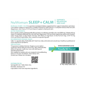 Ingredients: Ashwagandha, Vaerian, Magnesium, Magnesium amino acid chelate, Hops, Tart Cherry, 5-HTP.