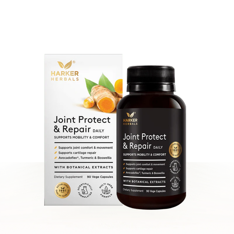 A Supplement container with the name Joint Protect & Repair by Harker Herbals.
