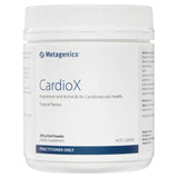 A Supplement container with the name CardioX (200grams) by Metagenics.