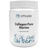 A Supplement container with the name Collagen Pure Marine by Orthoplex White.