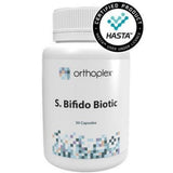 A Supplement container with the name S.Bifido Biotic (60 Caps) by Orthoplex White
