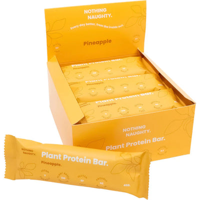 A Box of Nothing Naughty pineapple Flavor Plant Protein Bars