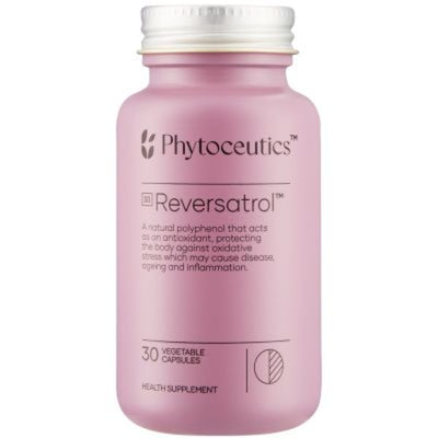 A Supplement container with the name Reversatrol by Phytoceutis.