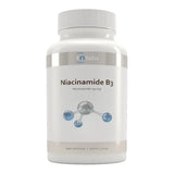 an image of a white supplement bottle that says niacinamide B3 Nicotinamide 250mg 