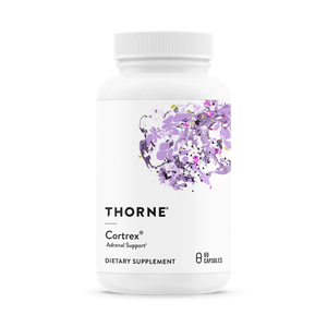 A Supplement container with the name Cortrex by Thorne.