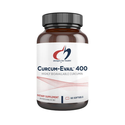 This is an image of a bottle of Designs for Health Curcum Evail 400