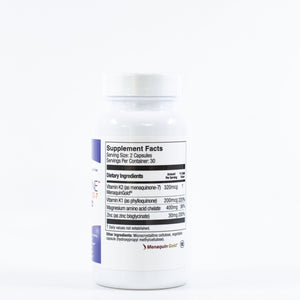 Ingredients: Vitamin K2, K1 Magnesium amino acid chelate, Zinc.